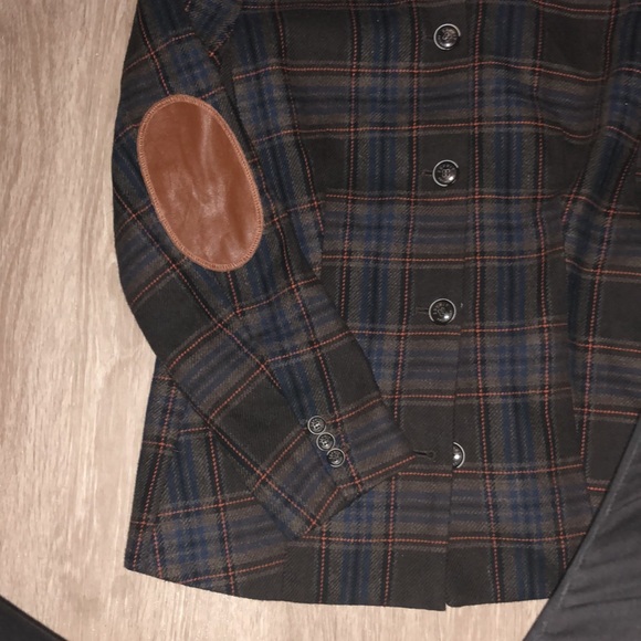 Esprit Plaid Wool Blend Button Up - Picture 3 of 4